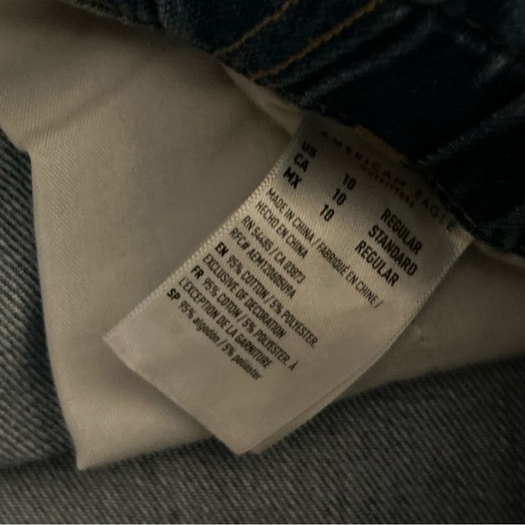 Women’s American Eagle Baggy Jean size 10 Blue Street NO. 3685 - Picture 11 of 12